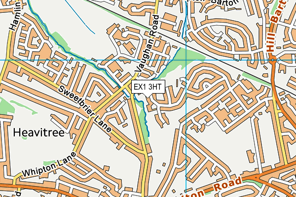 EX1 3HT map - OS VectorMap District (Ordnance Survey)