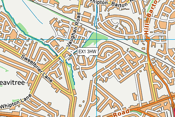 EX1 3HW map - OS VectorMap District (Ordnance Survey)