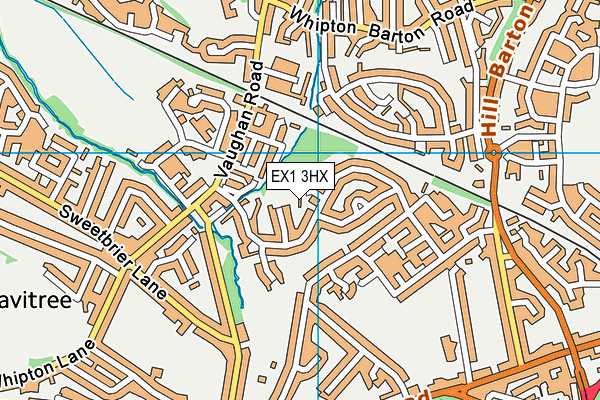 EX1 3HX map - OS VectorMap District (Ordnance Survey)