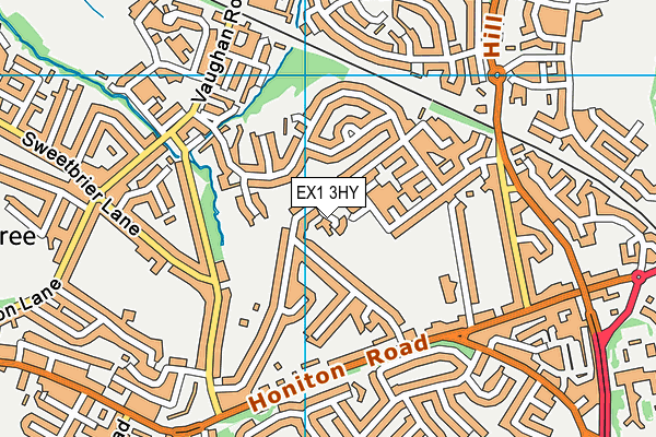 EX1 3HY map - OS VectorMap District (Ordnance Survey)