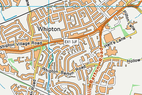 EX1 3JF map - OS VectorMap District (Ordnance Survey)