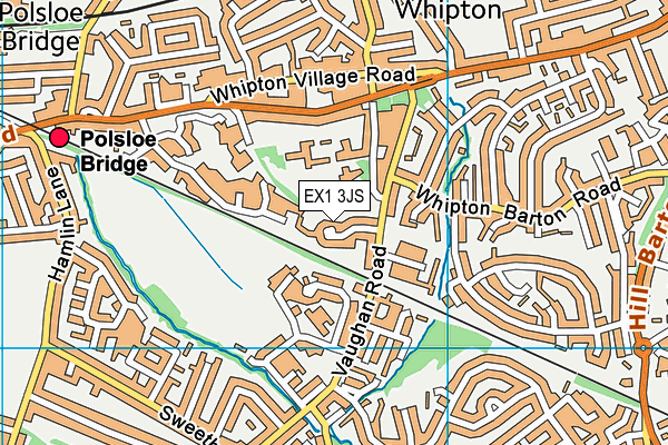 EX1 3JS map - OS VectorMap District (Ordnance Survey)