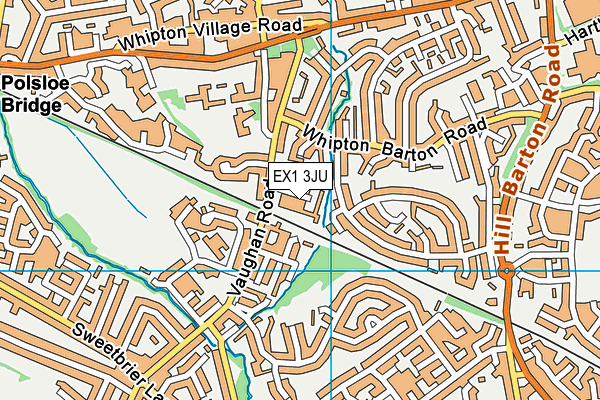 EX1 3JU map - OS VectorMap District (Ordnance Survey)