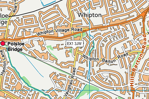 EX1 3JW map - OS VectorMap District (Ordnance Survey)
