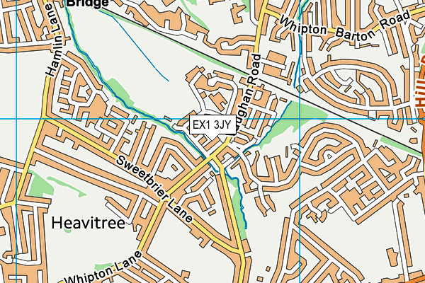 EX1 3JY map - OS VectorMap District (Ordnance Survey)