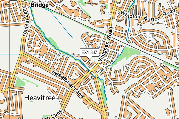 EX1 3JZ map - OS VectorMap District (Ordnance Survey)