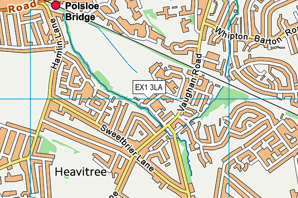 EX1 3LA map - OS VectorMap District (Ordnance Survey)