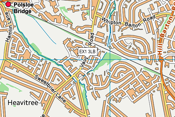 EX1 3LB map - OS VectorMap District (Ordnance Survey)