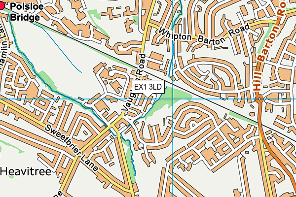 EX1 3LD map - OS VectorMap District (Ordnance Survey)
