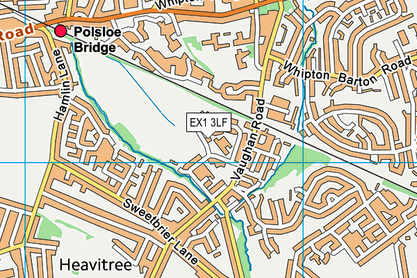 EX1 3LF map - OS VectorMap District (Ordnance Survey)