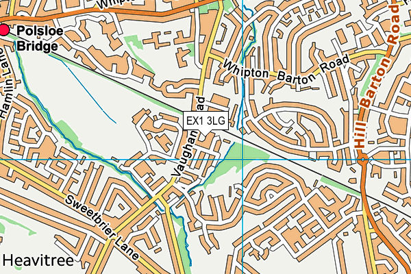 EX1 3LG map - OS VectorMap District (Ordnance Survey)