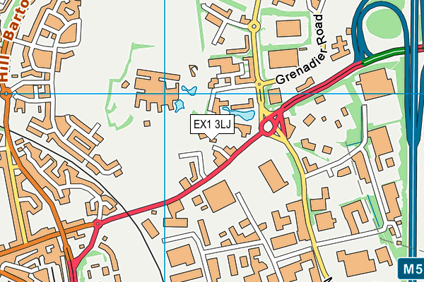 EX1 3LJ map - OS VectorMap District (Ordnance Survey)