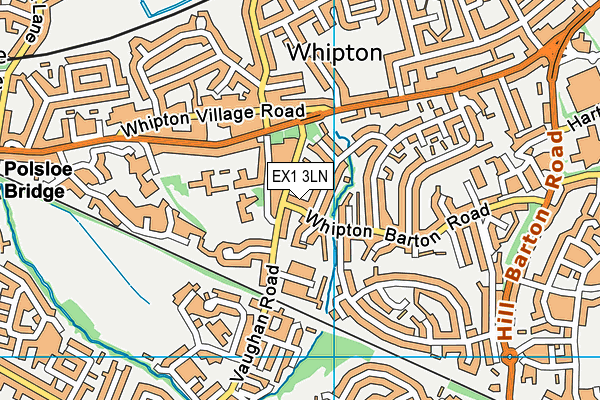 EX1 3LN map - OS VectorMap District (Ordnance Survey)