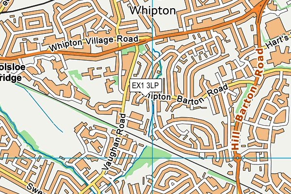EX1 3LP map - OS VectorMap District (Ordnance Survey)