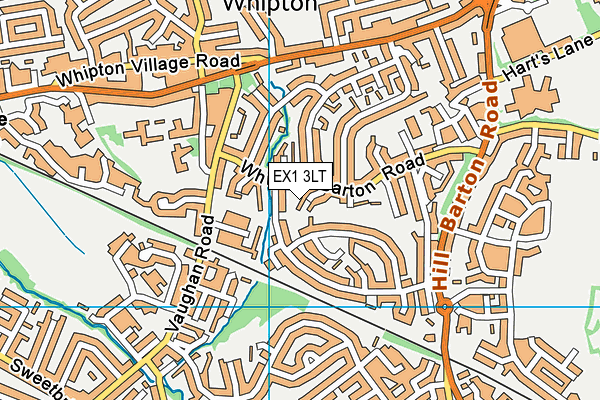 EX1 3LT map - OS VectorMap District (Ordnance Survey)