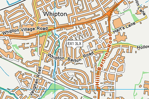 EX1 3LX map - OS VectorMap District (Ordnance Survey)