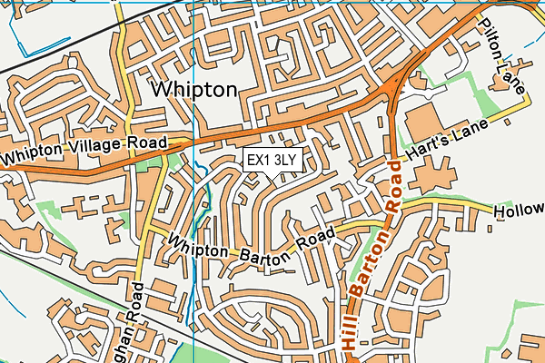 EX1 3LY map - OS VectorMap District (Ordnance Survey)