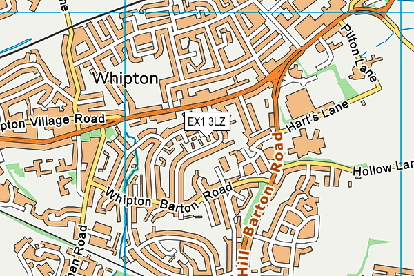 EX1 3LZ map - OS VectorMap District (Ordnance Survey)