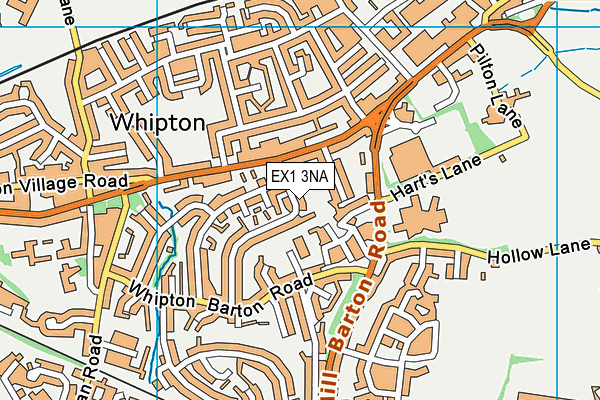 EX1 3NA map - OS VectorMap District (Ordnance Survey)