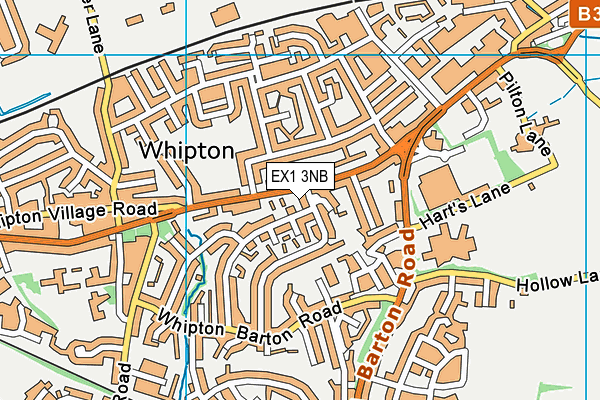 EX1 3NB map - OS VectorMap District (Ordnance Survey)