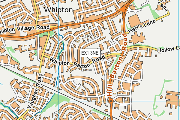 EX1 3NE map - OS VectorMap District (Ordnance Survey)
