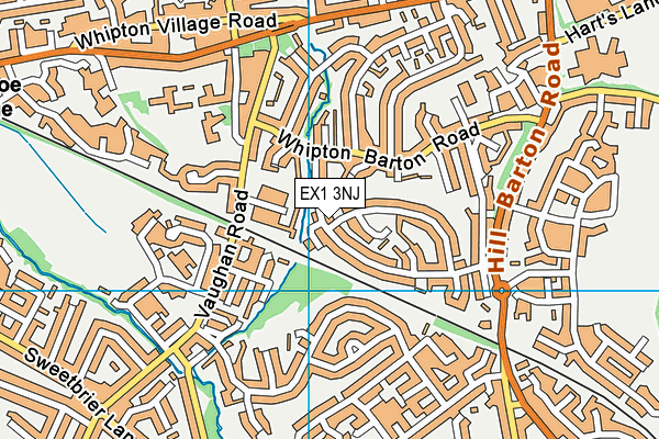 EX1 3NJ map - OS VectorMap District (Ordnance Survey)