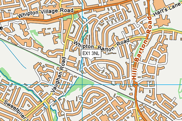 EX1 3NL map - OS VectorMap District (Ordnance Survey)