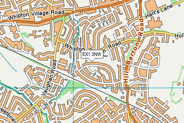 EX1 3NW map - OS VectorMap District (Ordnance Survey)