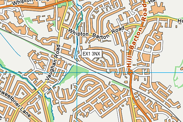 EX1 3NX map - OS VectorMap District (Ordnance Survey)