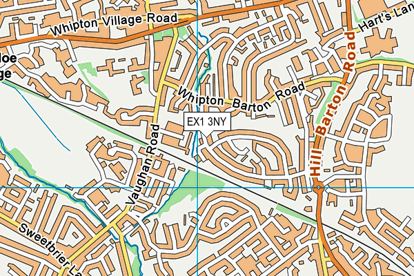 EX1 3NY map - OS VectorMap District (Ordnance Survey)