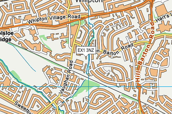 EX1 3NZ map - OS VectorMap District (Ordnance Survey)