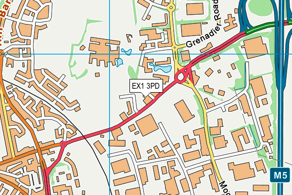EX1 3PD map - OS VectorMap District (Ordnance Survey)
