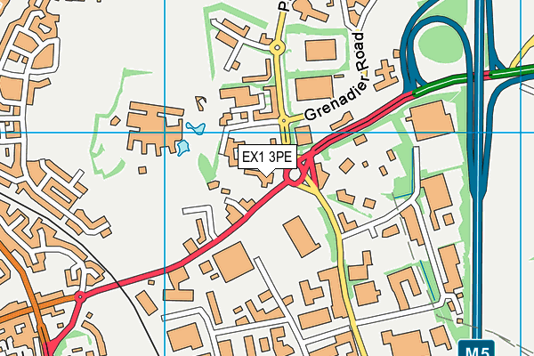 EX1 3PE map - OS VectorMap District (Ordnance Survey)