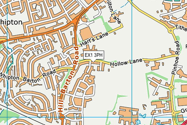 EX1 3PH map - OS VectorMap District (Ordnance Survey)