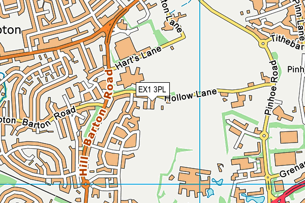 EX1 3PL map - OS VectorMap District (Ordnance Survey)