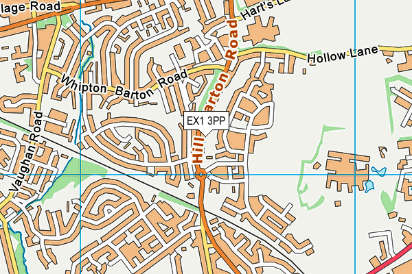 EX1 3PP map - OS VectorMap District (Ordnance Survey)