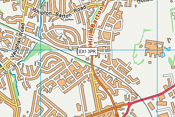 EX1 3PR map - OS VectorMap District (Ordnance Survey)