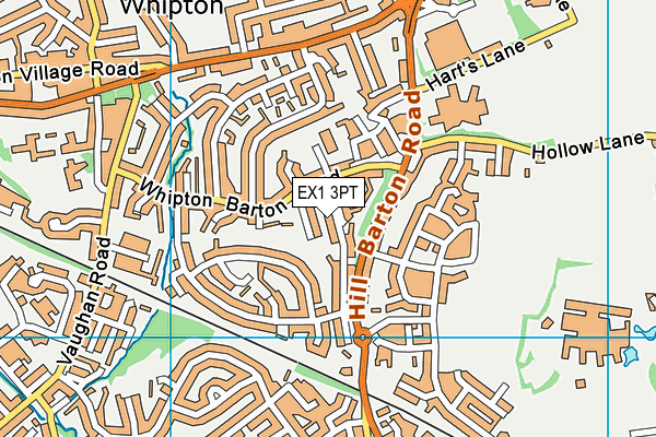 EX1 3PT map - OS VectorMap District (Ordnance Survey)