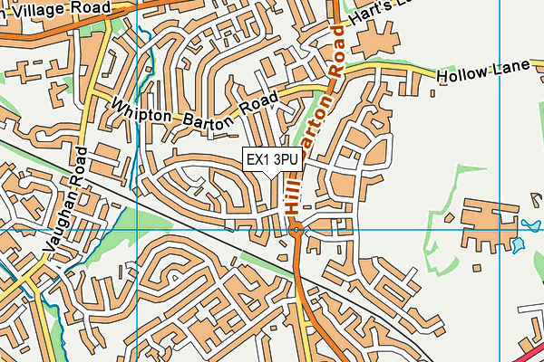 EX1 3PU map - OS VectorMap District (Ordnance Survey)