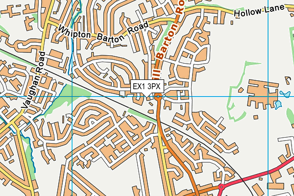 EX1 3PX map - OS VectorMap District (Ordnance Survey)