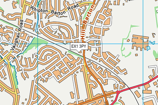 EX1 3PY map - OS VectorMap District (Ordnance Survey)