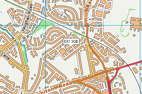 EX1 3QB map - OS VectorMap District (Ordnance Survey)