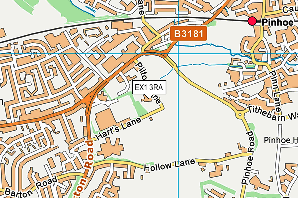 EX1 3RA map - OS VectorMap District (Ordnance Survey)