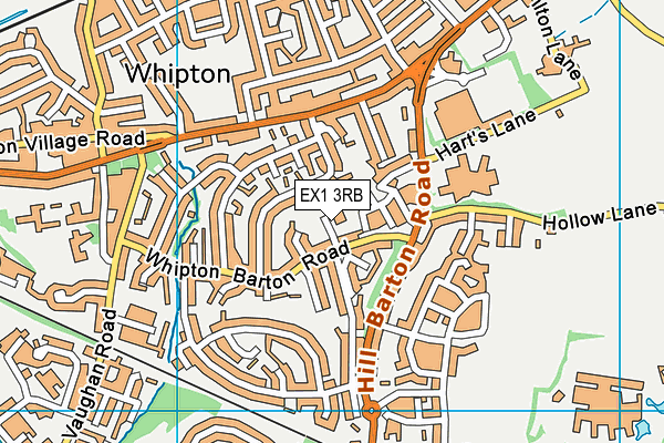 EX1 3RB map - OS VectorMap District (Ordnance Survey)