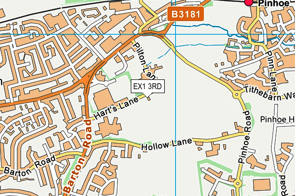 St Lukes Science And Sports College map (EX1 3RD) - OS VectorMap District (Ordnance Survey)