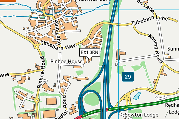 EX1 3RN map - OS VectorMap District (Ordnance Survey)