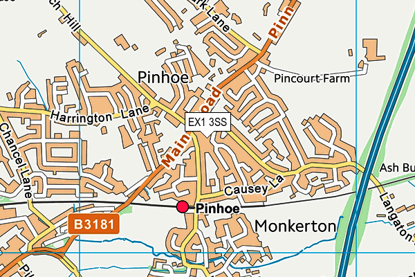 EX1 3SS map - OS VectorMap District (Ordnance Survey)