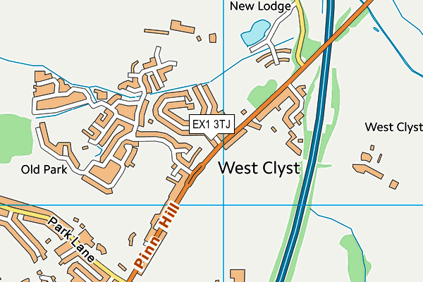 EX1 3TJ map - OS VectorMap District (Ordnance Survey)