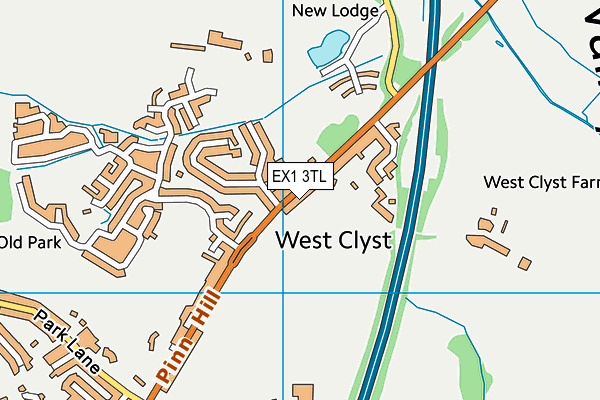 EX1 3TL map - OS VectorMap District (Ordnance Survey)