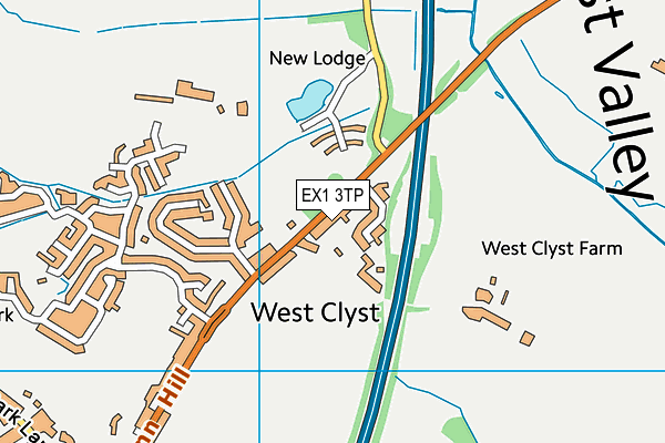 EX1 3TP map - OS VectorMap District (Ordnance Survey)